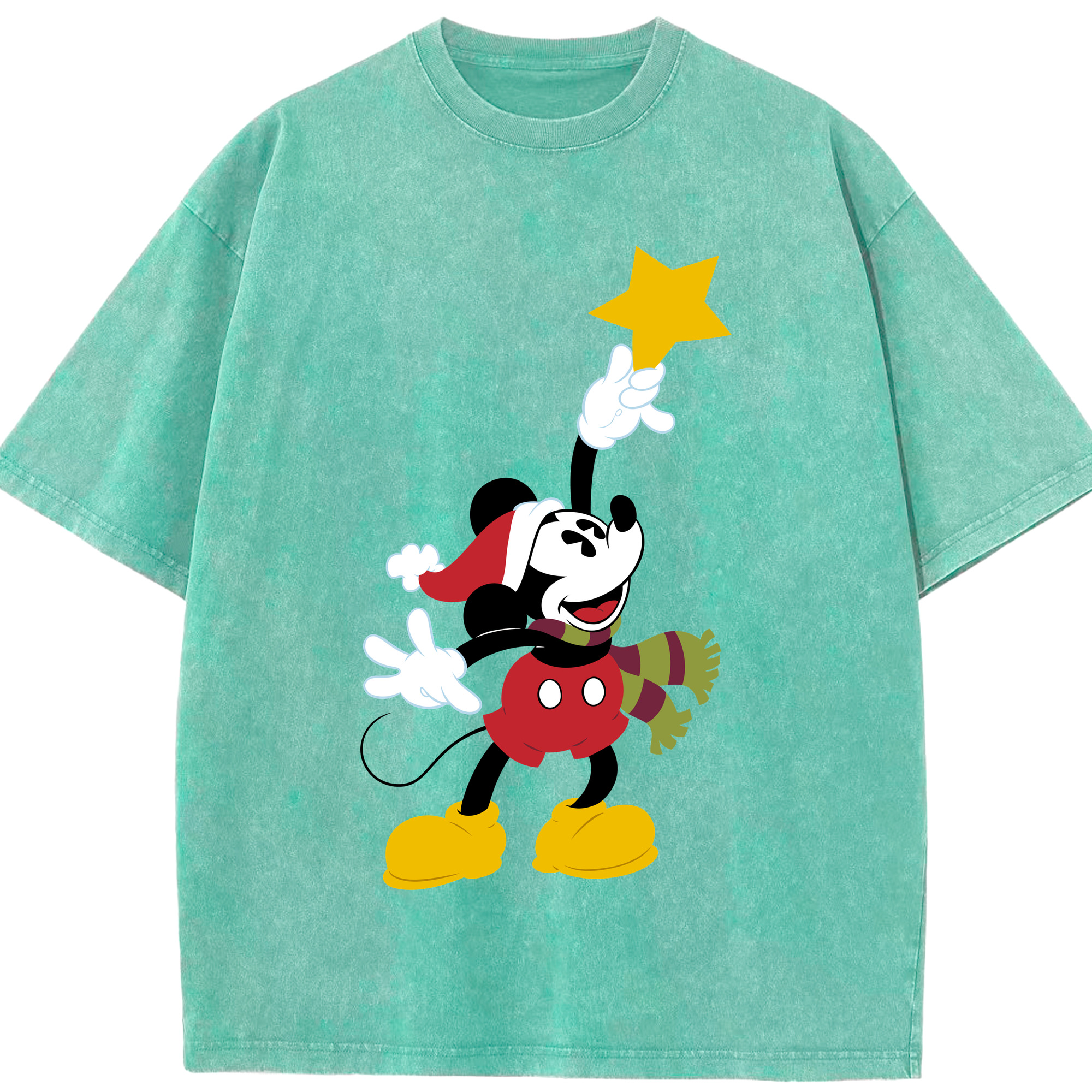 （画像用） ミッキーマウス Mickey Mouse 綿100% ヴィンテージ風 半袖Tシャツ（フロントプリント）